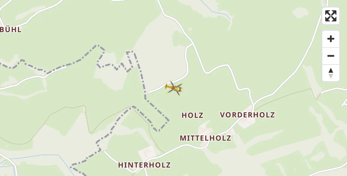 Flugroute Rettungshubschrauber Oy-Mittelberg - Oy-Mittelberg, 06 August 2026, 16:32
