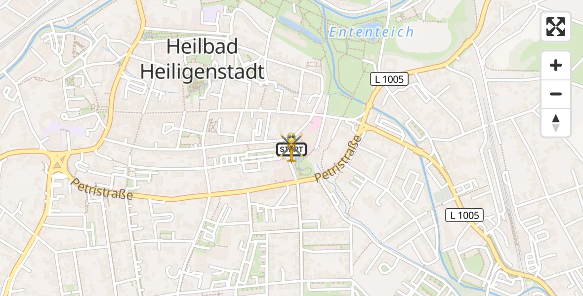 Flugroute Rettungshubschrauber Heilbad Heiligenstadt - Heilbad Heiligenstadt, 06 August 2026, 17:35