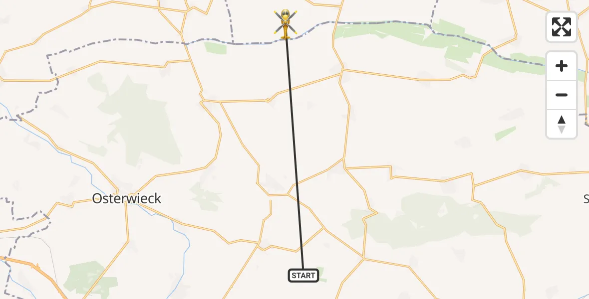 Flugroute Rettungshubschrauber Osterwieck - Beierstedt, 06 August 2026, 18:26