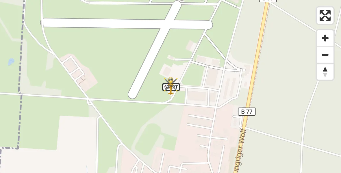 Flugroute Rettungshubschrauber Itzehoe Hungriger Wolf Flugplatz - Itzehoe Hungriger Wolf Flugplatz, 06 August 2026, 18:37