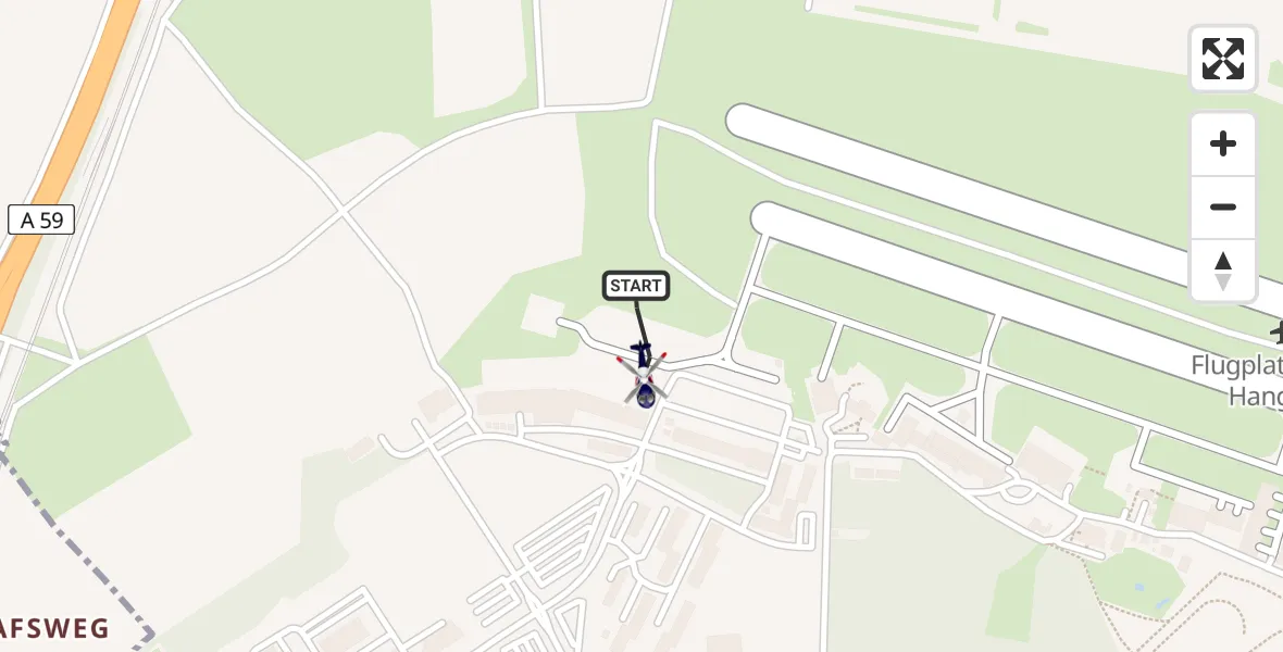 Flugroute Polizeihubschrauber Sankt Augustin - Sankt Augustin, 06 August 2026, 22:05