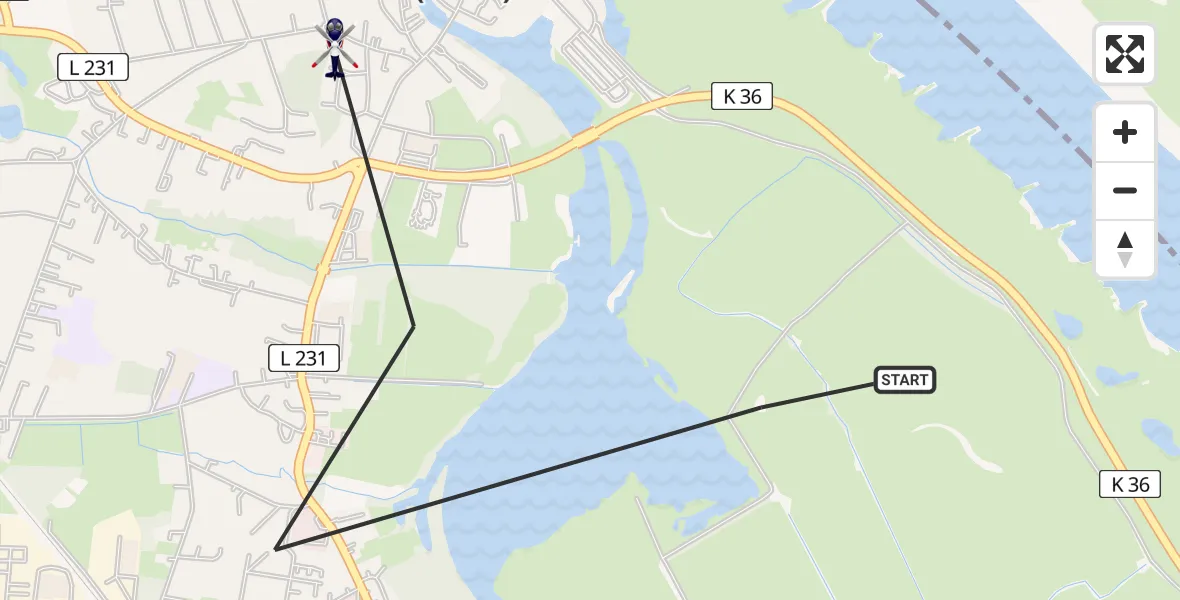 Flugroute Polizeihubschrauber Hitzacker (Elbe) - Hitzacker (Elbe), 06 August 2026, 23:17