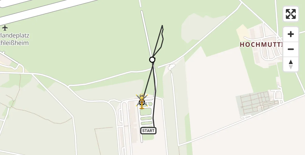 Flugroute Rettungshubschrauber Oberschleißheim - Oberschleißheim, 07 August 2026, 06:57