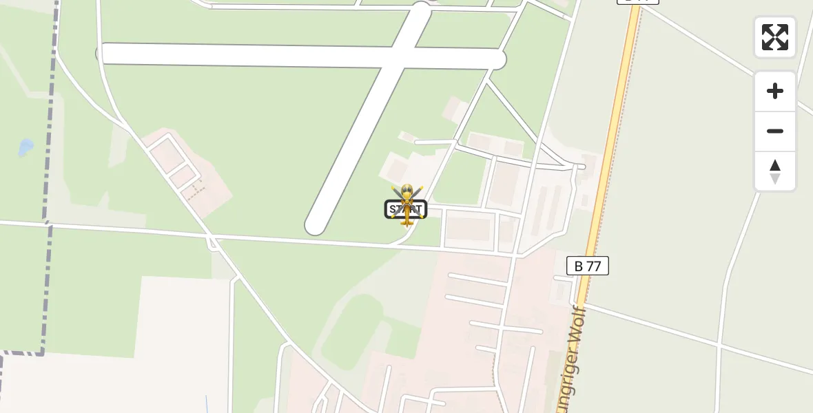 Flugroute Rettungshubschrauber Itzehoe Hungriger Wolf Flugplatz - Itzehoe Hungriger Wolf Flugplatz, 07 August 2026, 15:36