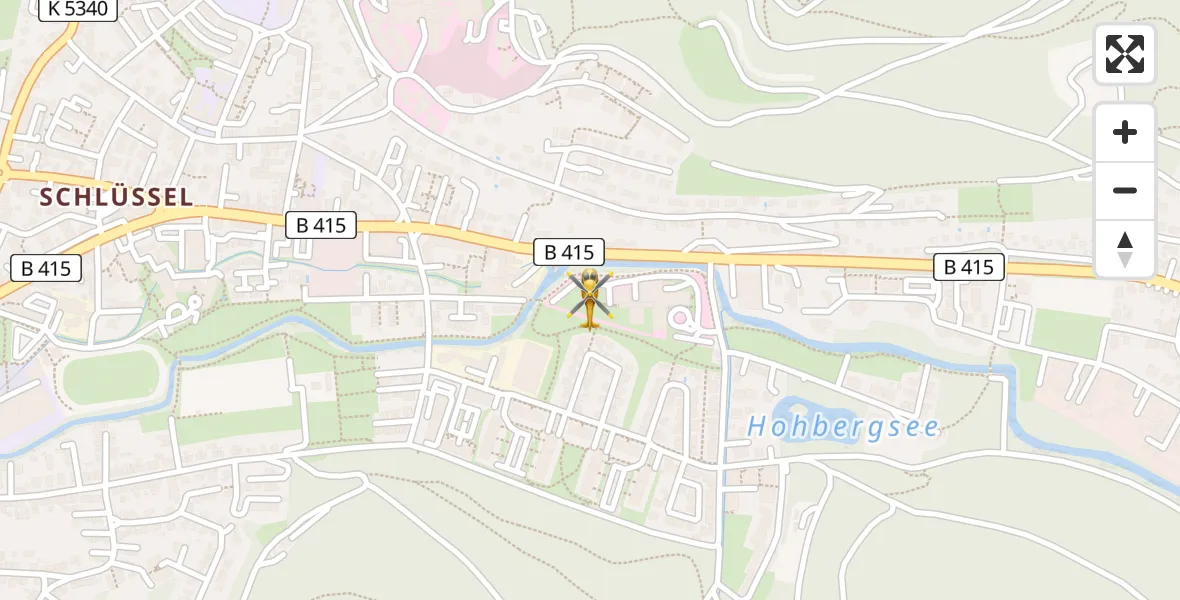 Flugroute Rettungshubschrauber Ortenau Hospital Lahr-Ettenheim - Ortenau Hospital Lahr-Ettenheim, 08 August 2026, 09:46