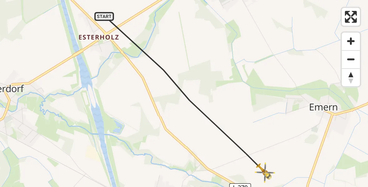 Flugroute Rettungshubschrauber Wrestedt - Wrestedt, 08 August 2026, 17:23