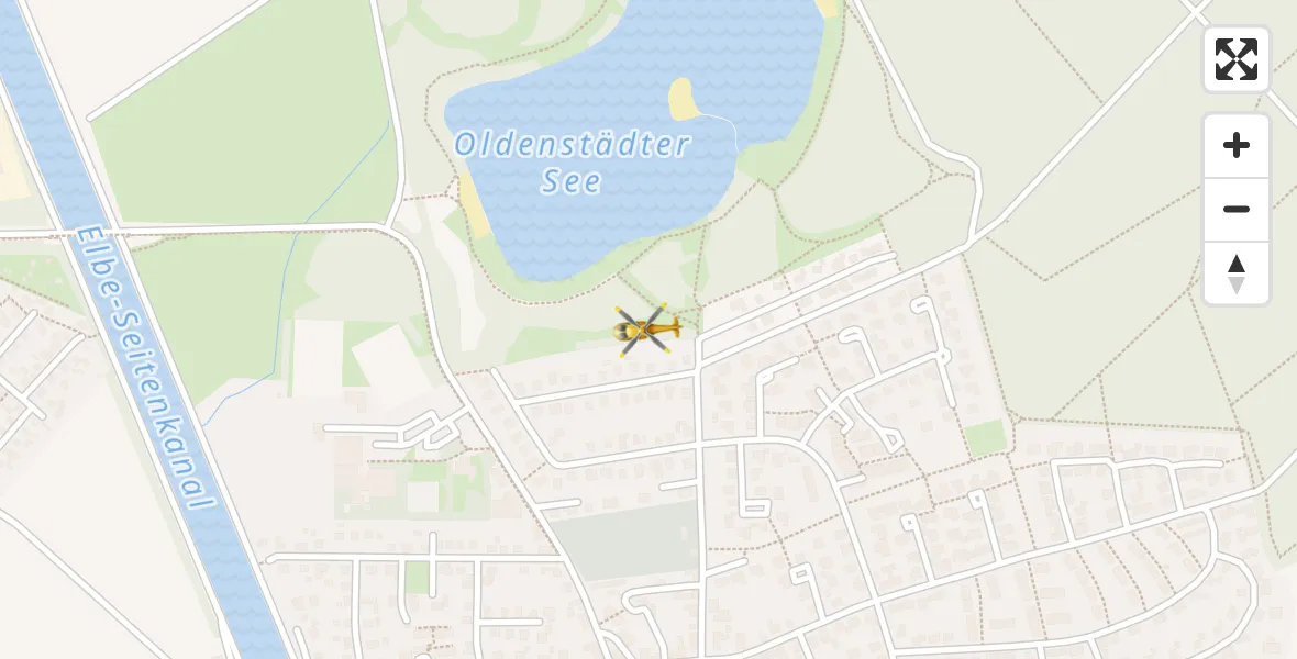 Flugroute Rettungshubschrauber Uelzen - Uelzen, 09 August 2026, 12:01