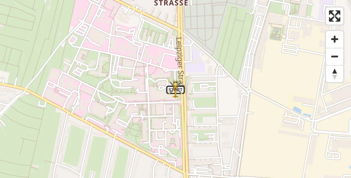Flugroute Rettungshubschrauber Magdeburg University Hospital - Magdeburg University Hospital, 10 August 2026, 11:13