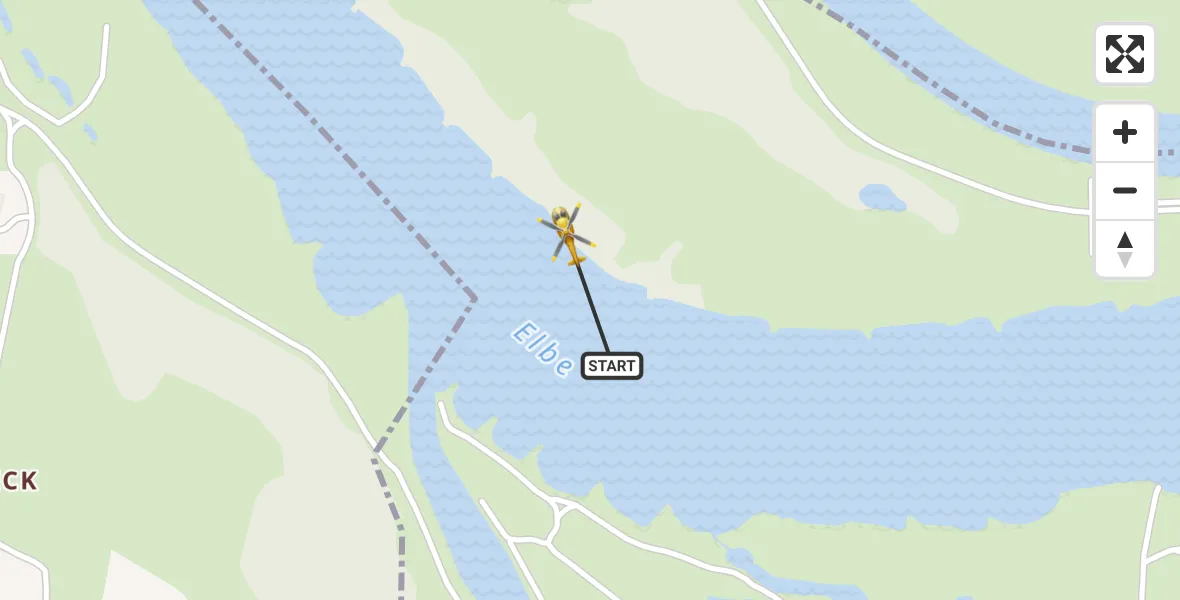 Flugroute Rettungshubschrauber Werben (Elbe) - Werben (Elbe), 10 August 2026, 15:56