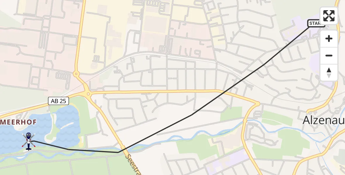 Flugroute Polizeihubschrauber Alzenau - Alzenau, 10 August 2026, 16:52