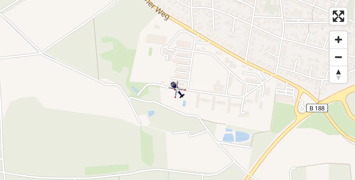 Flugroute Polizeihubschrauber Gifhorn Bundespolizei Hubschrauberlandeplatz - Gifhorn Bundespolizei Hubschrauberlandeplatz, 10 August 2026, 17:00