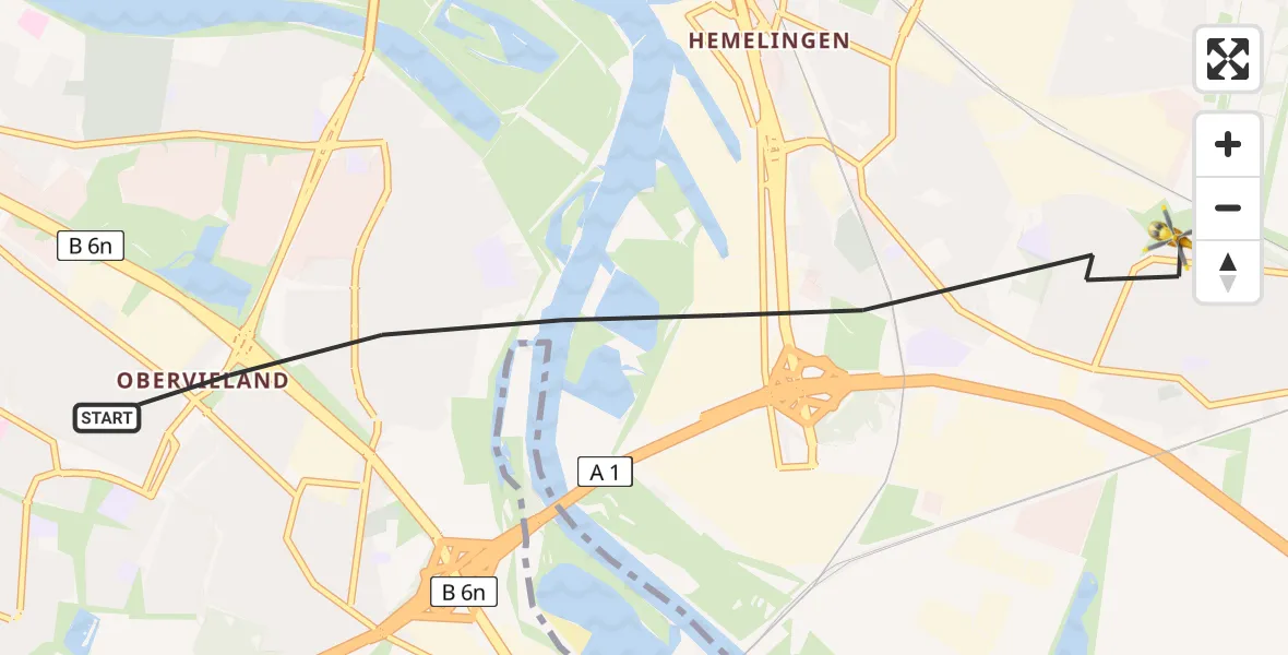 Flugroute Rettungshubschrauber Bremen - Bremen, 10 August 2026, 17:24