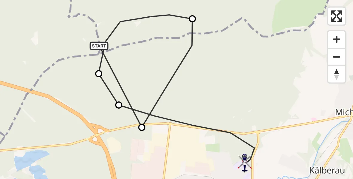 Flugroute Polizeihubschrauber Rodenbach - Alzenau, 10 August 2026, 17:25