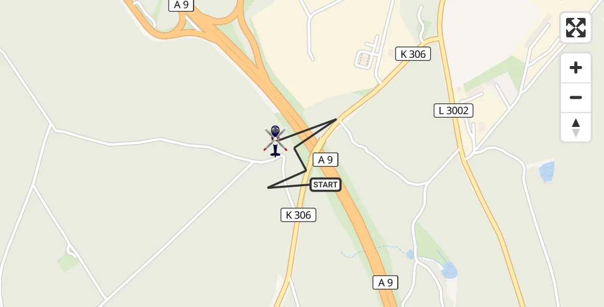 Flugroute Polizeihubschrauber Schleiz - Schleiz, 10 August 2026, 20:08