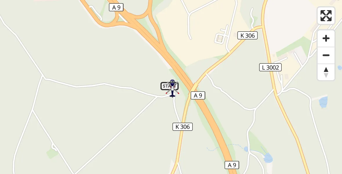 Flugroute Polizeihubschrauber Schleiz - Schleiz, 10 August 2026, 20:11