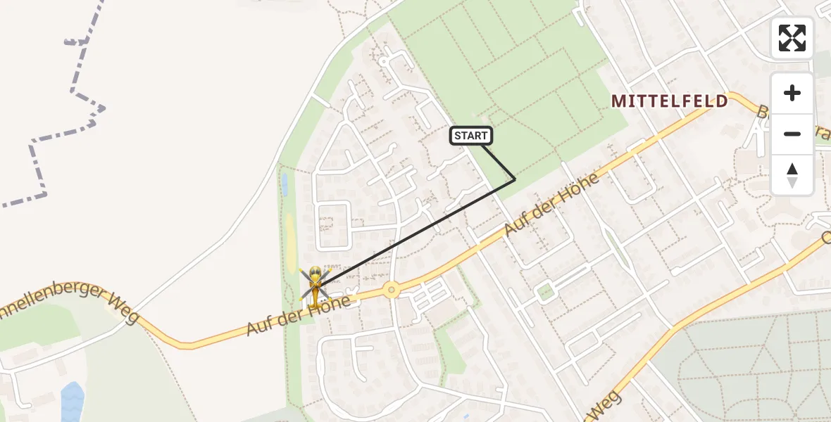 Flugroute Rettungshubschrauber Lüneburg - Lüneburg, 11 August 2026, 08:00