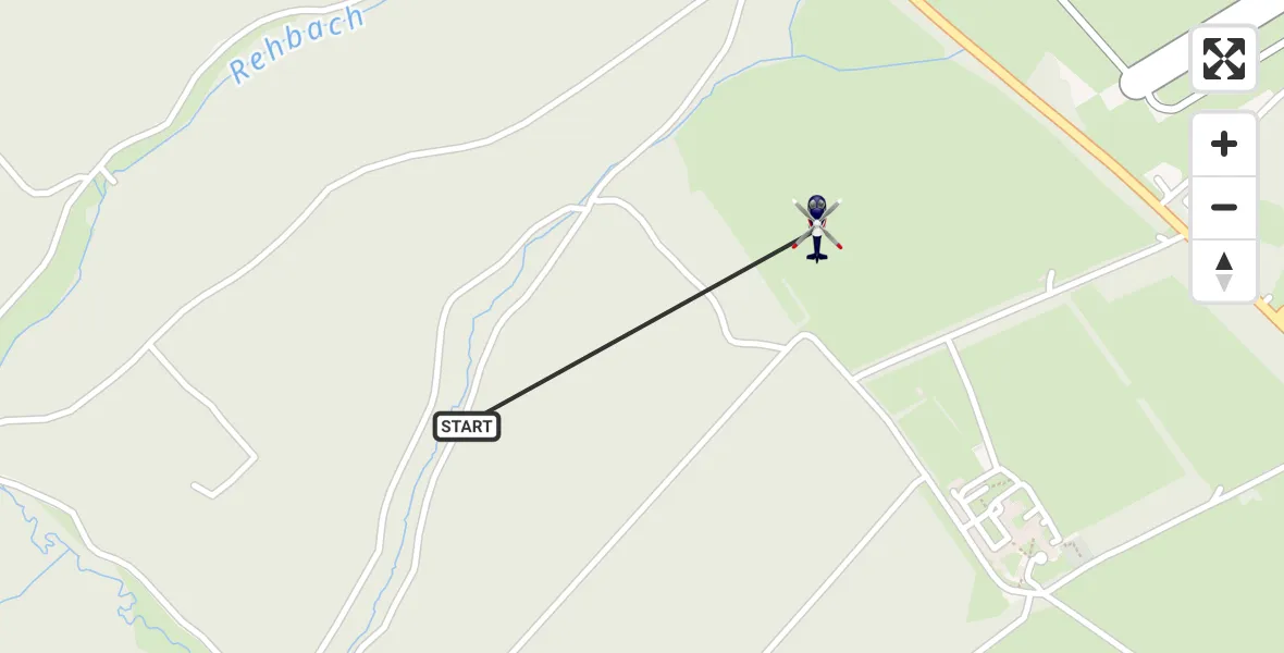 Flugroute Polizeihubschrauber Dahlem - Dahlem, 11 August 2026, 09:04