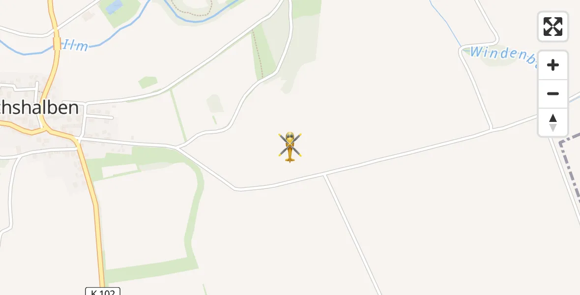 Flugroute Rettungshubschrauber Ilmtal-Weinstraße - Ilmtal-Weinstraße, 11 August 2026, 15:49