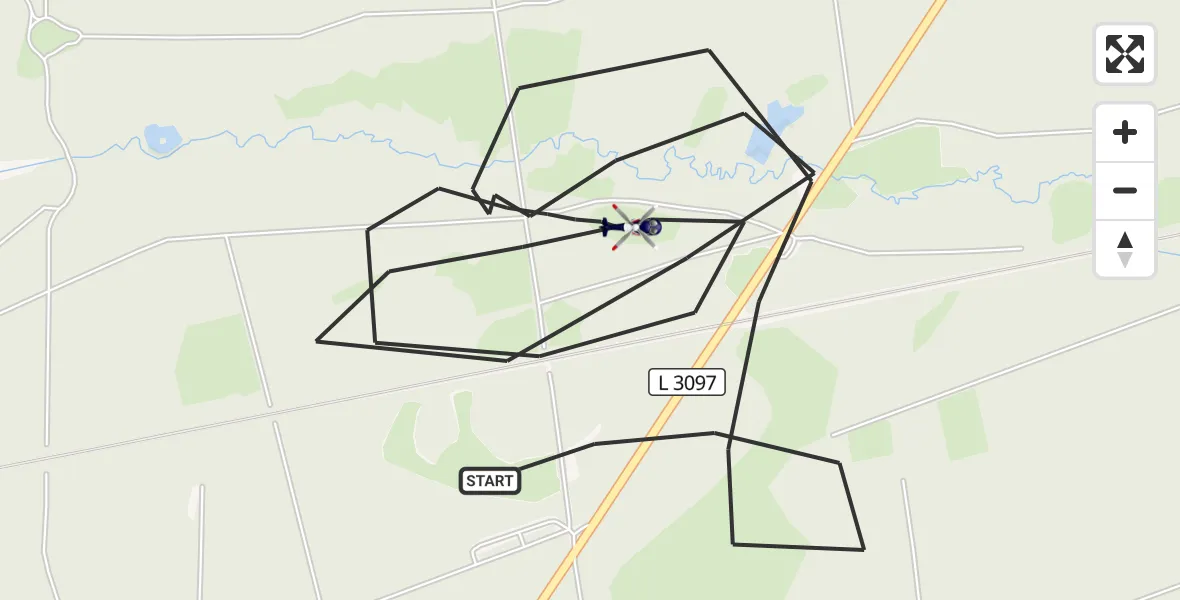Flugroute Polizeihubschrauber Darmstadt - Darmstadt, 12 August 2026, 01:12