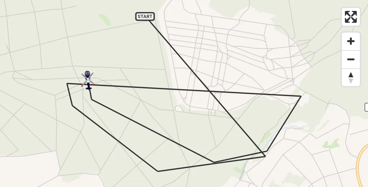 Flugroute Polizeihubschrauber Kirtorf - Kirtorf, 12 August 2026, 08:43