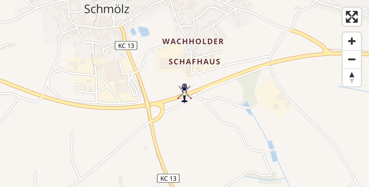 Flugroute Polizeihubschrauber Küps - Küps, 12 August 2026, 08:54