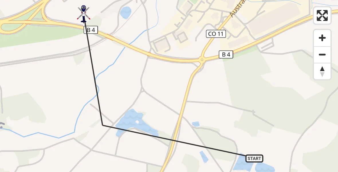 Flugroute Polizeihubschrauber Neustadt b.Coburg - Neustadt b.Coburg, 12 August 2026, 08:57