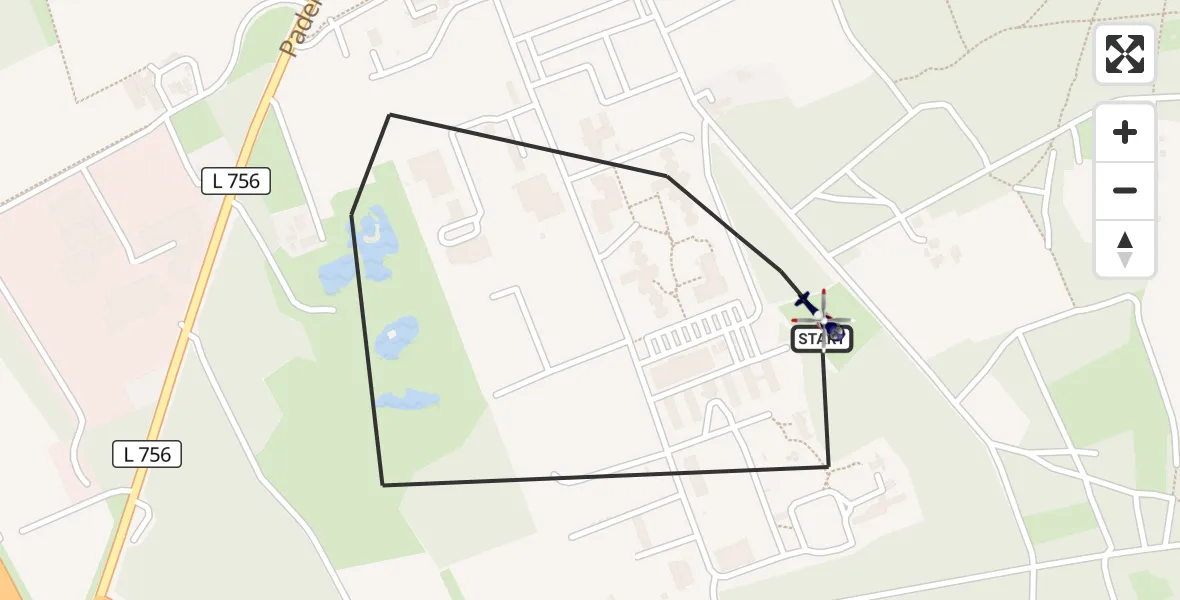 Flugroute Polizeihubschrauber Schloß Holte-Stukenbrock - Schloß Holte-Stukenbrock, 12 August 2026, 09:50