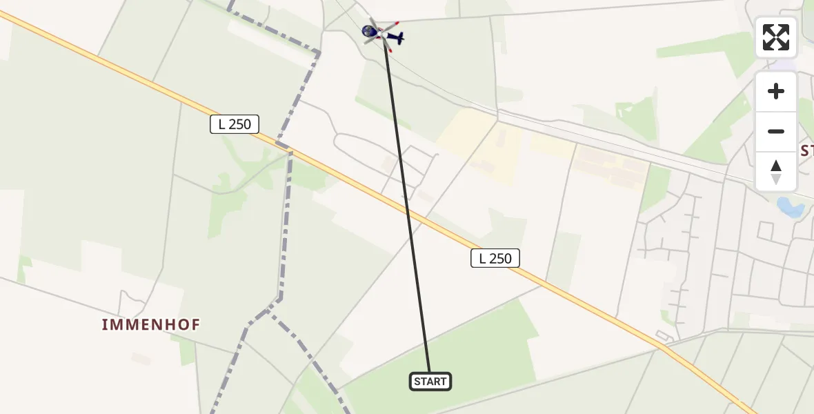 Flugroute Polizeihubschrauber Uelzen - Uelzen, 12 August 2026, 11:26