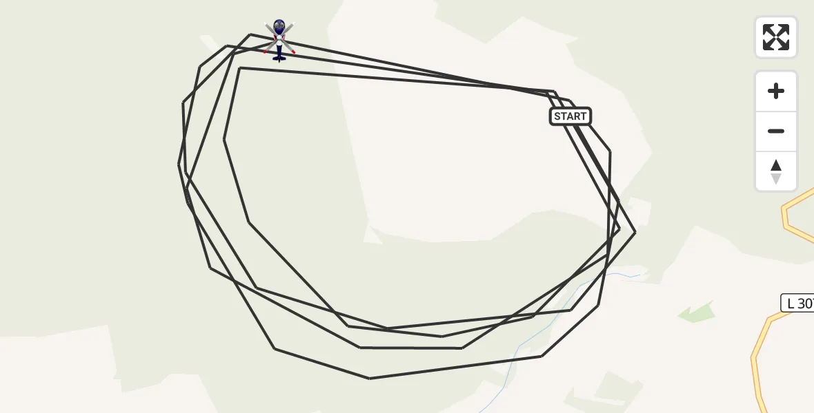 Flugroute Polizeihubschrauber Kirtorf - Kirtorf, 12 August 2026, 12:01