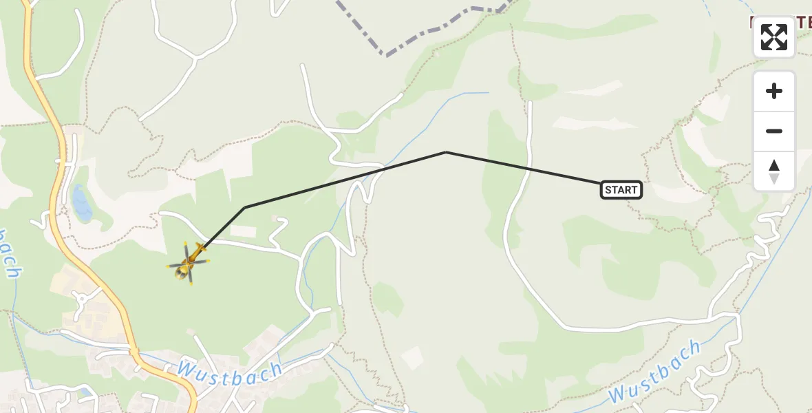 Flugroute Rettungshubschrauber Burgberg i.Allgäu - Burgberg i.Allgäu, 12 August 2026, 12:58