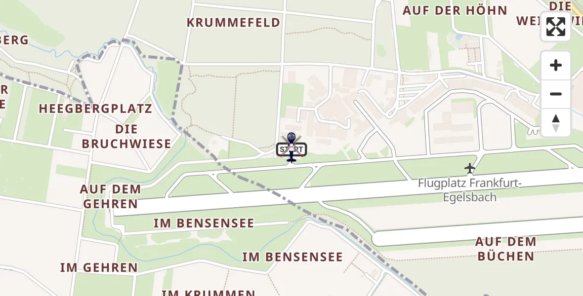 Flugroute Polizeihubschrauber Flughafen Frankfurt-Egelsbach - Flughafen Frankfurt-Egelsbach, 12 August 2026, 13:24