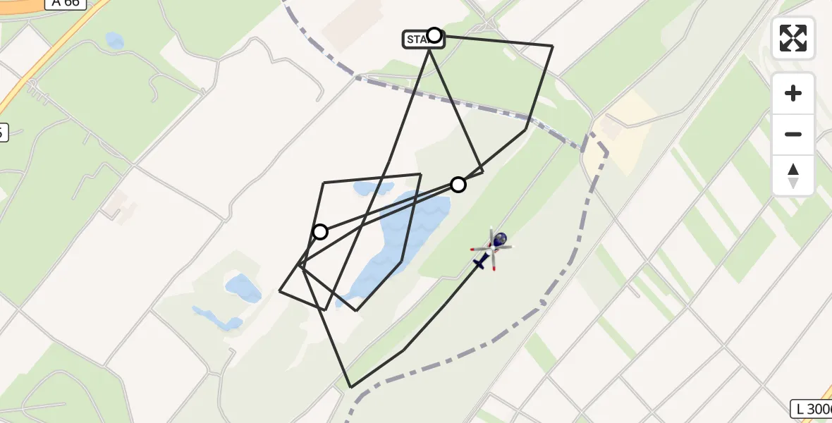 Flugroute Polizeihubschrauber Hattersheim am Main - Flörsheim am Main, 12 August 2026, 16:45