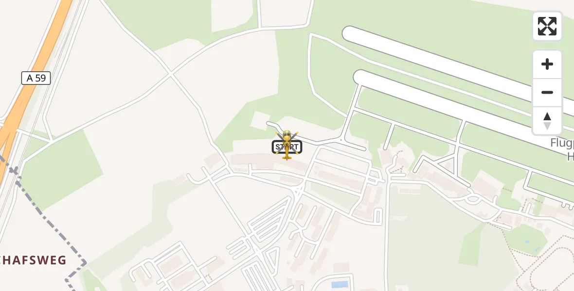Flugroute Rettungshubschrauber Sankt Augustin - Sankt Augustin, 13 August 2026, 04:23