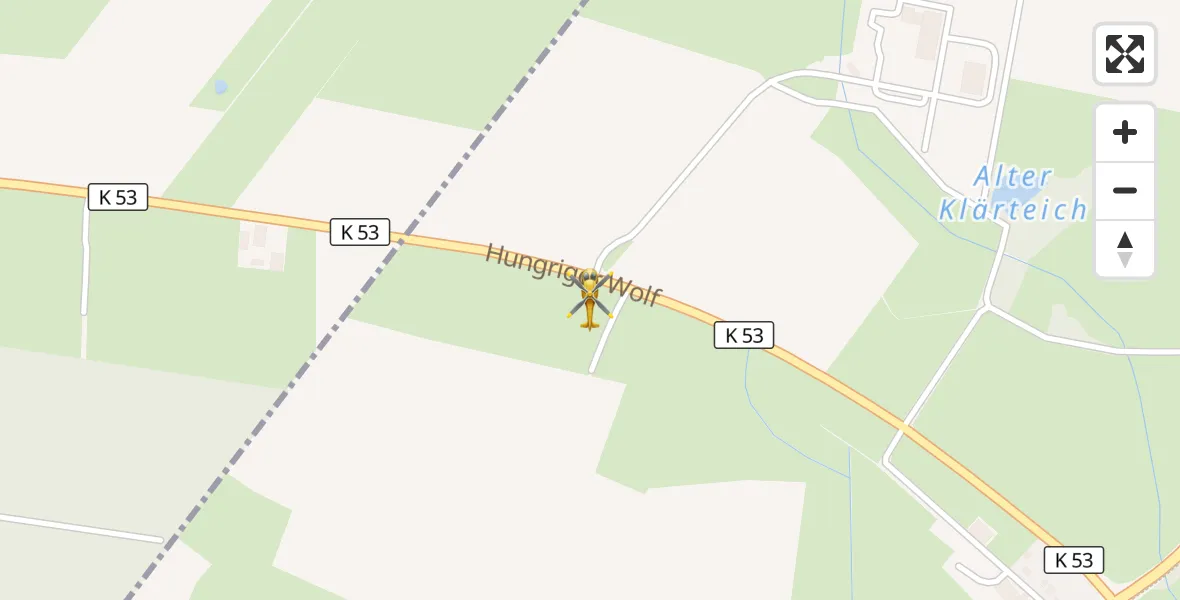 Flugroute Rettungshubschrauber Hohenlockstedt - Hohenlockstedt, 13 August 2026, 06:00