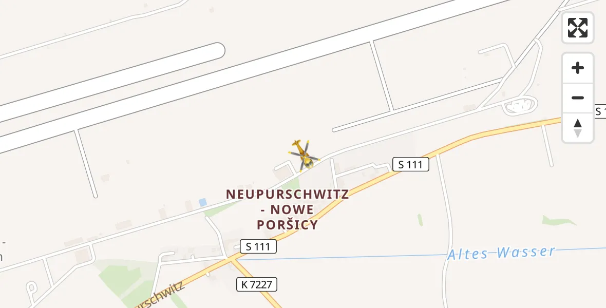 Flugroute Rettungshubschrauber Bautzen Flugplatz - Bautzen Flugplatz, 13 August 2026, 09:44