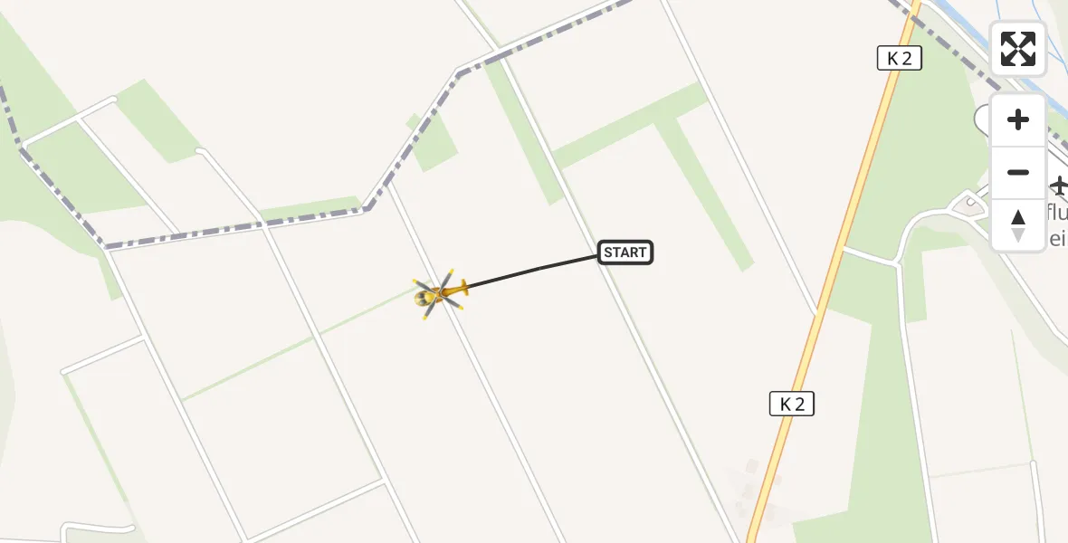 Flugroute Rettungshubschrauber Diemelstadt - Diemelstadt, 13 August 2026, 17:39
