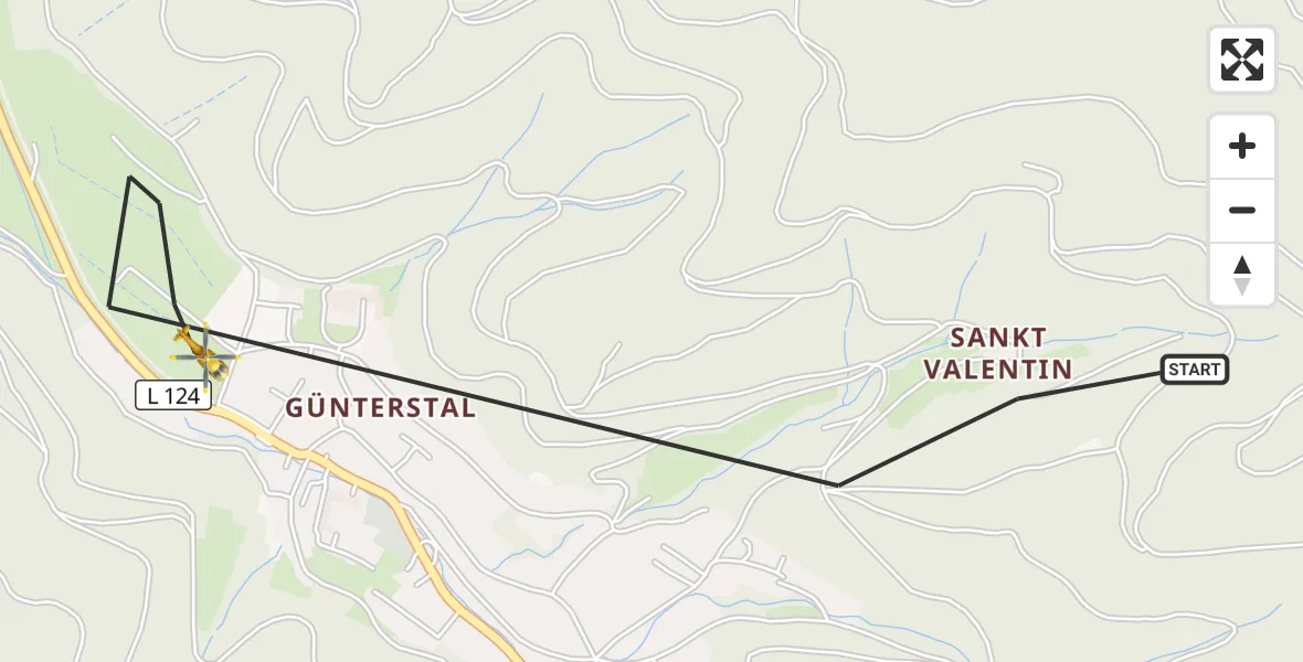 Flugroute Ambulanzhubschrauber Freiburg im Breisgau - Freiburg im Breisgau, 13 August 2026, 18:27
