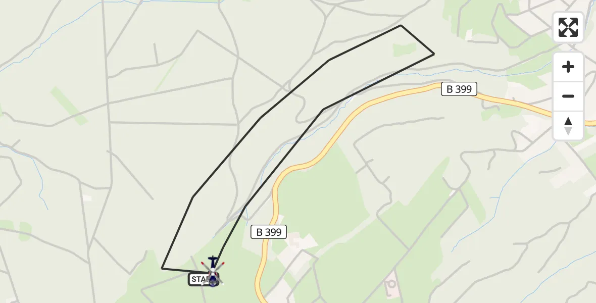Flugroute Polizeihubschrauber Hürtgenwald - Hürtgenwald, 14 August 2026, 06:12