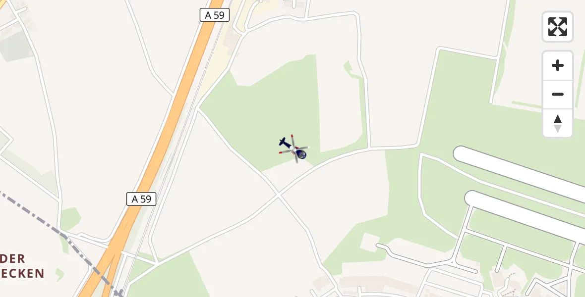 Flugroute Polizeihubschrauber Sankt Augustin - Sankt Augustin, 14 August 2026, 07:46