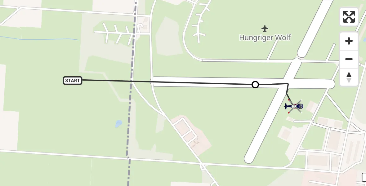 Flugroute Polizeihubschrauber Hohenaspe - Itzehoe Hungriger Wolf Flugplatz, 14 August 2026, 08:04