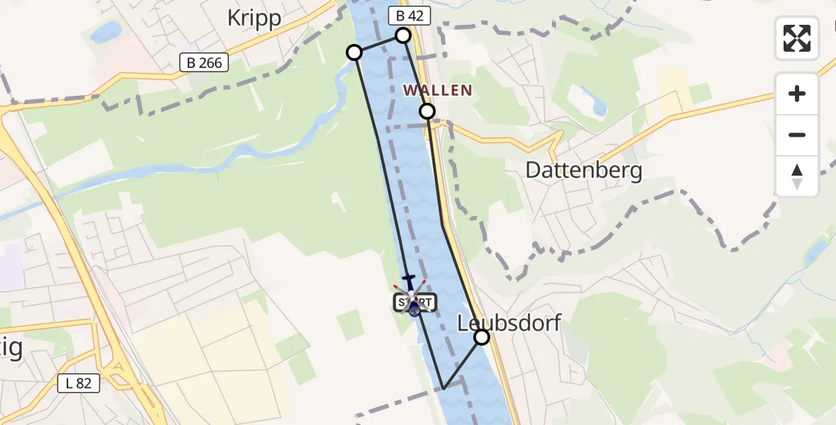 Flugroute Polizeihubschrauber Sinzig - Sinzig, 14 August 2026, 09:15