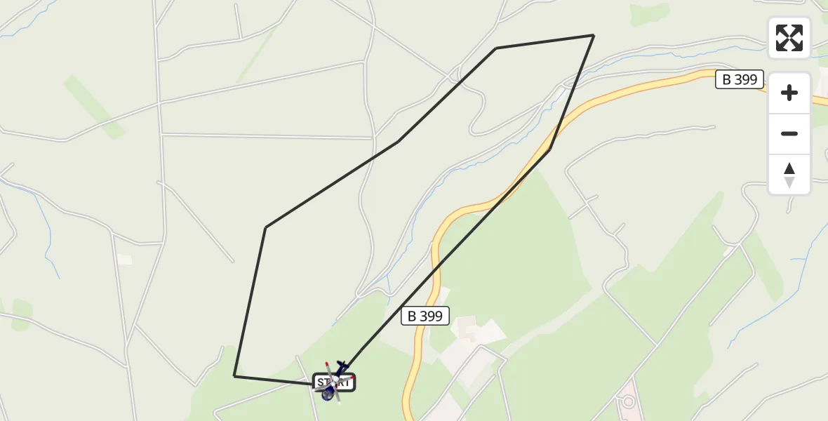 Flugroute Polizeihubschrauber Hürtgenwald - Hürtgenwald, 14 August 2026, 09:19