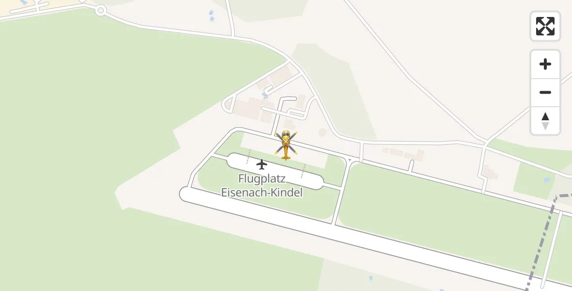 Flugroute Rettungshubschrauber Eisenach-Kindel Flughafen - Eisenach-Kindel Flughafen, 14 August 2026, 10:01