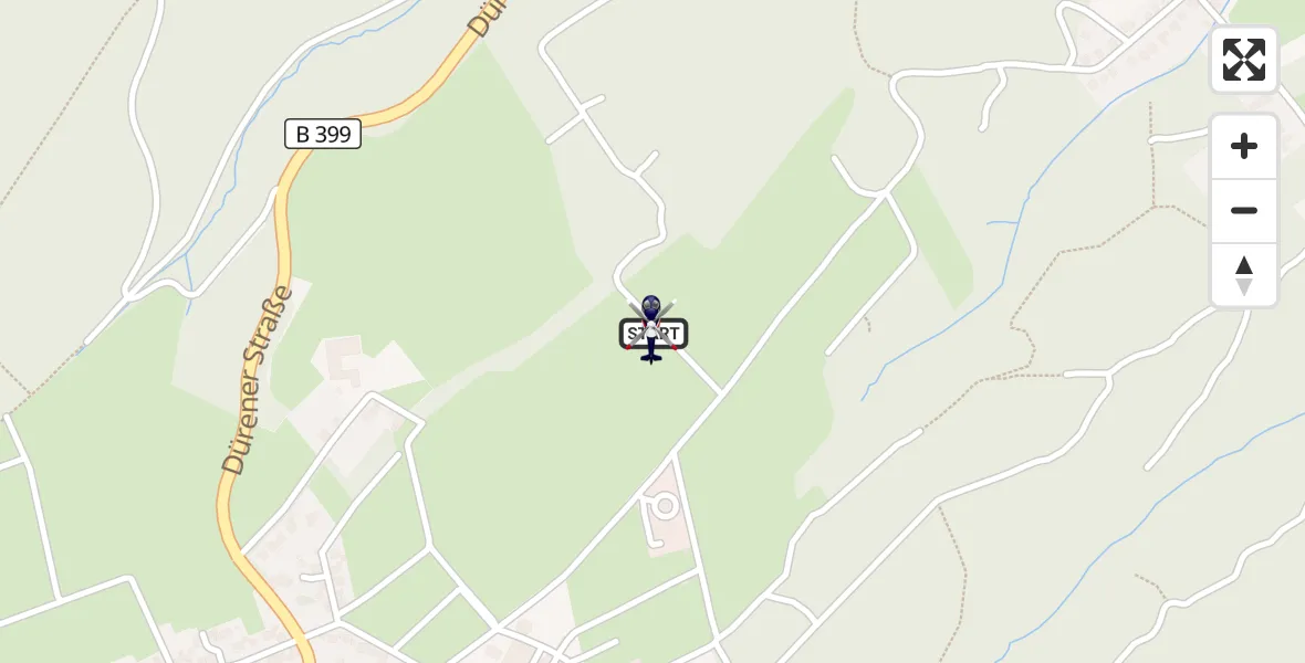 Flugroute Polizeihubschrauber Hürtgenwald - Hürtgenwald, 14 August 2026, 13:21