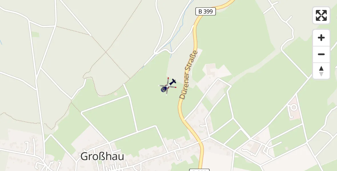 Flugroute Polizeihubschrauber Hürtgenwald - Hürtgenwald, 14 August 2026, 13:31