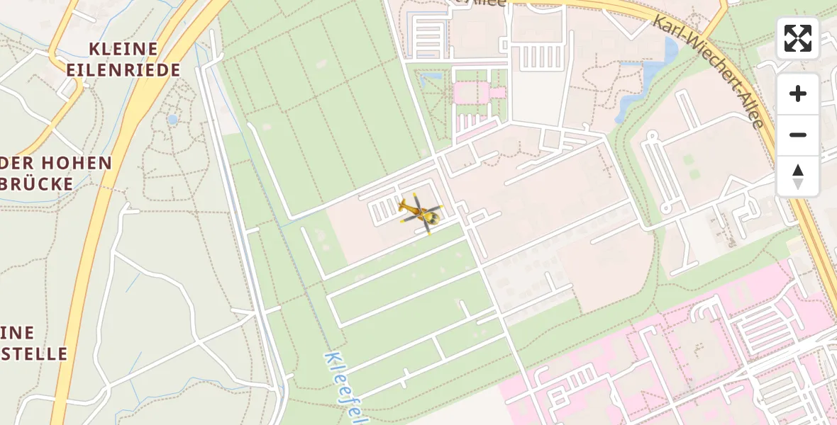 Flugroute Rettungshubschrauber Hannover - Hannover, 14 August 2026, 14:37