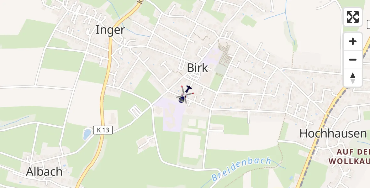 Flugroute Polizeihubschrauber Lohmar - Lohmar, 14 August 2026, 14:40