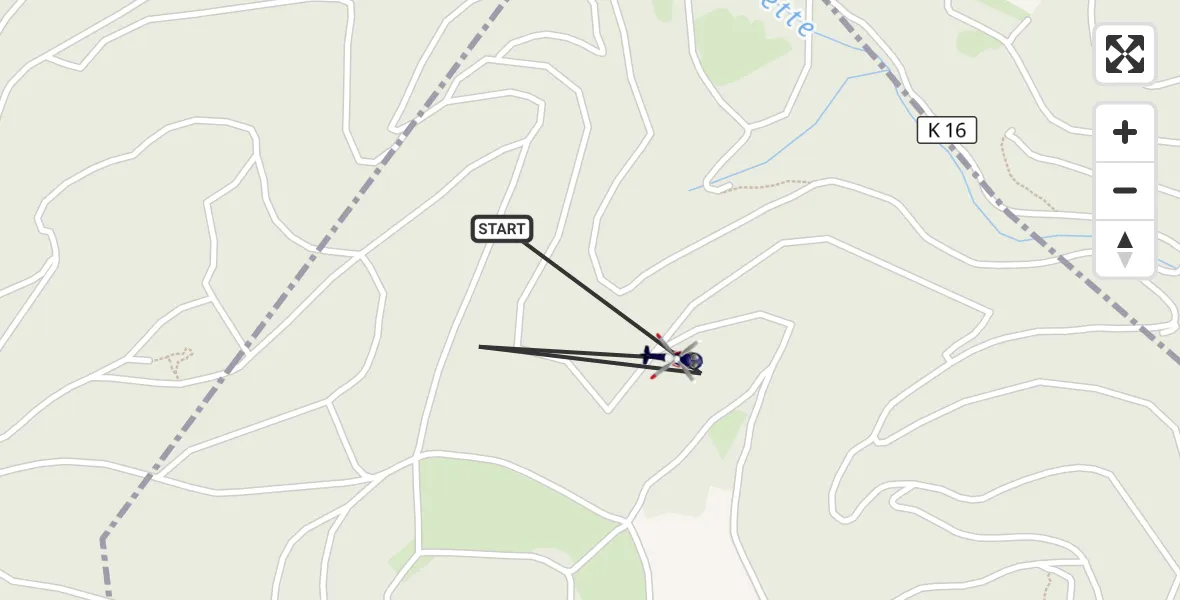 Flugroute Polizeihubschrauber Langscheid - Langscheid, 14 August 2026, 15:27