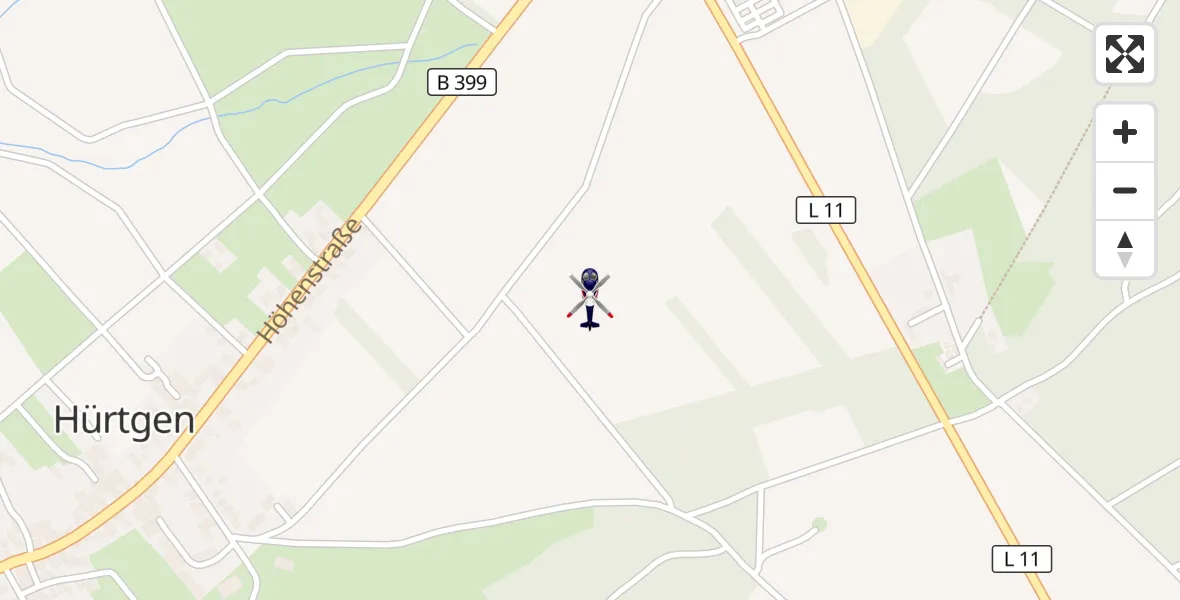 Flugroute Polizeihubschrauber Hürtgenwald - Hürtgenwald, 14 August 2026, 17:12