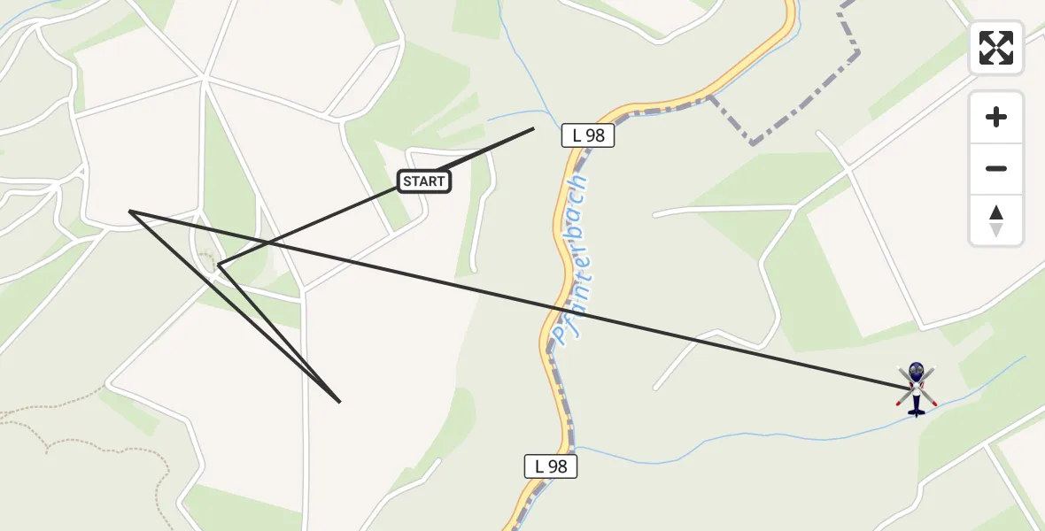 Flugroute Polizeihubschrauber Greimersburg - Klotten, 14 August 2026, 17:29